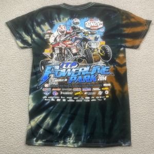 Gildan T-Shirt Kids Small Multicolor Tie Dye ATV‎ Powerline Park Y2K Graphic Tee